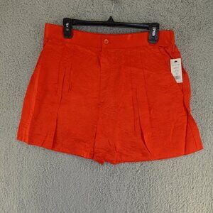 Bright Orange High-Waisted Shorts